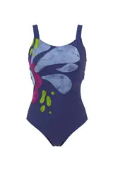 Arena W Petals Strap Back One Piece Purple