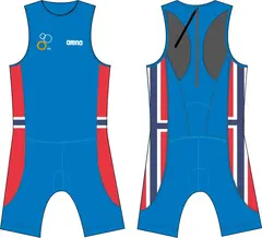 Arena M Tri Suit Rear Zip blk/turki Blue/Norway Str. XS
