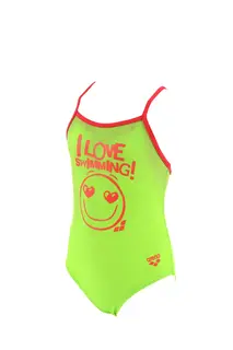 Arena Lovely Kids One Piece acid lime/red