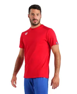 Arena Team T-Shirt Panel Cotton Red