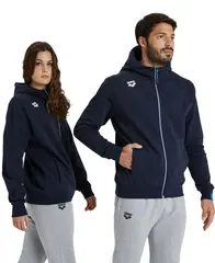 Arena Team Hooded Jacket Panel Fleec Navy