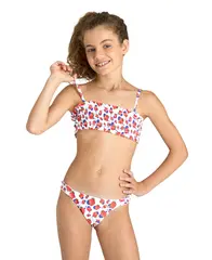 Arena G Vintage Bikini Bandeau White/Strawberry