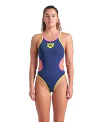 Arena W Arena One Double Cross back Navy Pink Soft Green