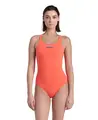 Arena W Team Swimsuit Swim Pro Solid Bright coral