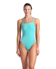 ARENA W TEAM SWIMSUIT CHALLENGE SOLID WATER-SHOCKING PINK