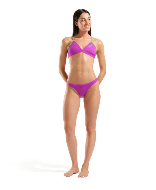 ARENA W TEAM SWIM BOTTOM SOLID VERY FUCHSIA-TEAM GREEN 