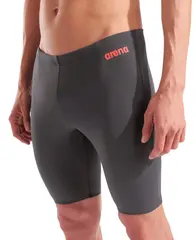 Arena MEN&#39;S TEAM SWIM JAMMER SOLID ASPHALT-BRIGHT CORAL