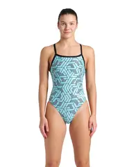 Arena W Escape Challenge Back Black-Water Blue Multi