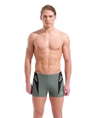 ARENA M ARENA STEPLOGO SWIM SHORT SAGE-BLACK