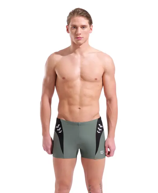 ARENA M ARENA STEPLOGO SWIM SHORT SAGE-BLACK 