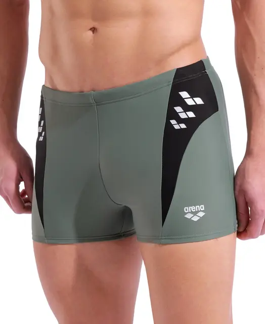 ARENA M ARENA STEPLOGO SWIM SHORT SAGE-BLACK 